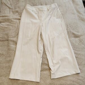 Rachel Zoe Women’s Capri Pants Size 12 33x24.5 Cream Cropped Trousers Minimalist